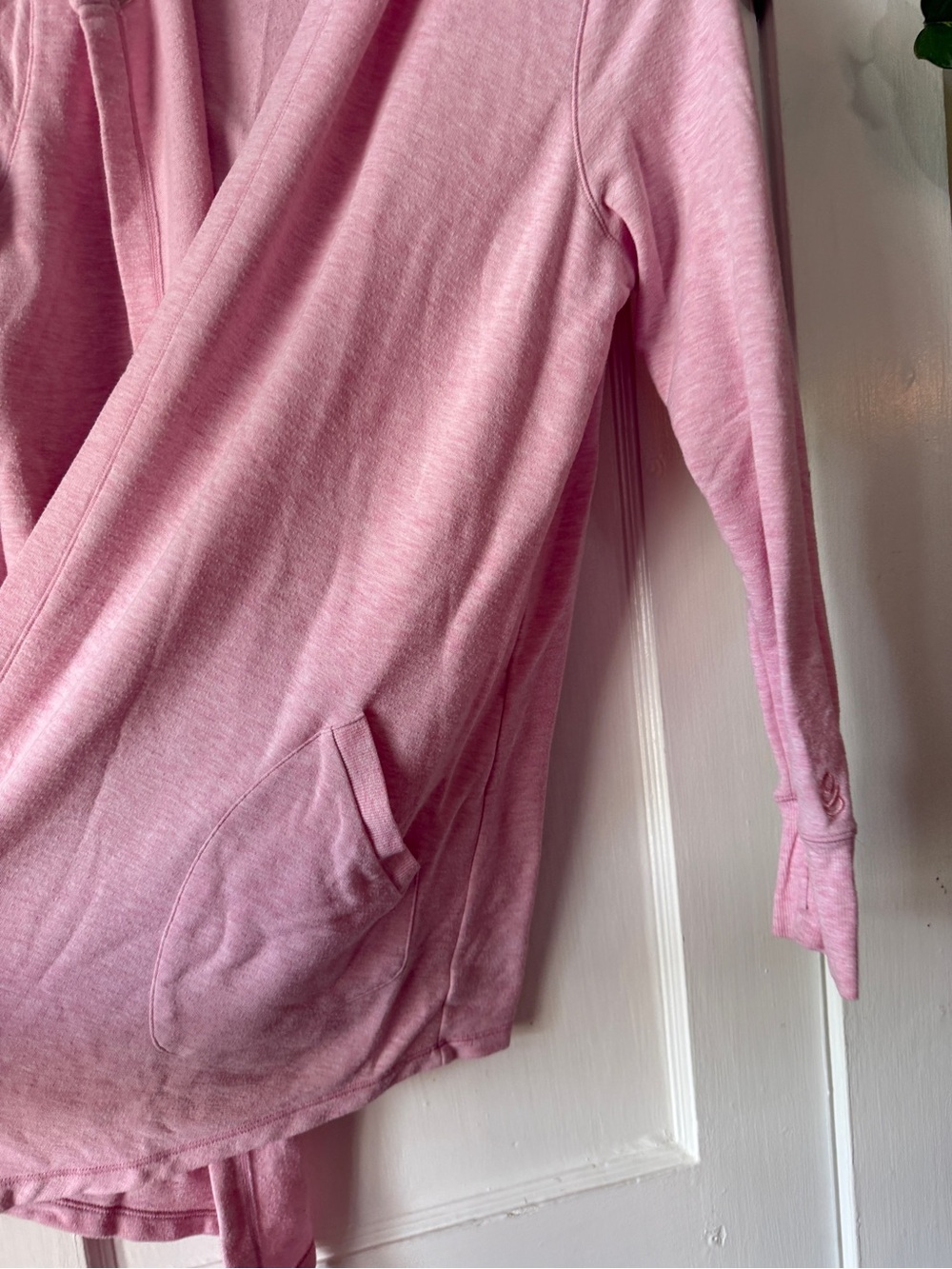 Cuddl Duds Light Pink Open-Front Hooded Cardigan - Picture 6 of 10